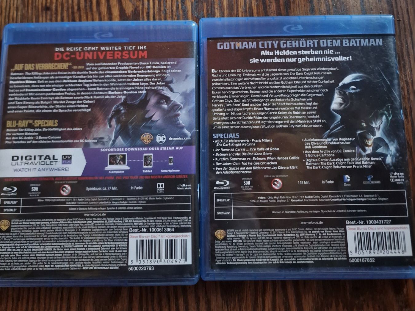 Tutti i DVDs: Batman: The Killing Joke & Dark Knight Returns Blu-ray – Usato da wünnewil venduto da mar_f2z8 1