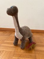 Plüsch Dino braun plastic Dinosaurier gebraucht Zustand