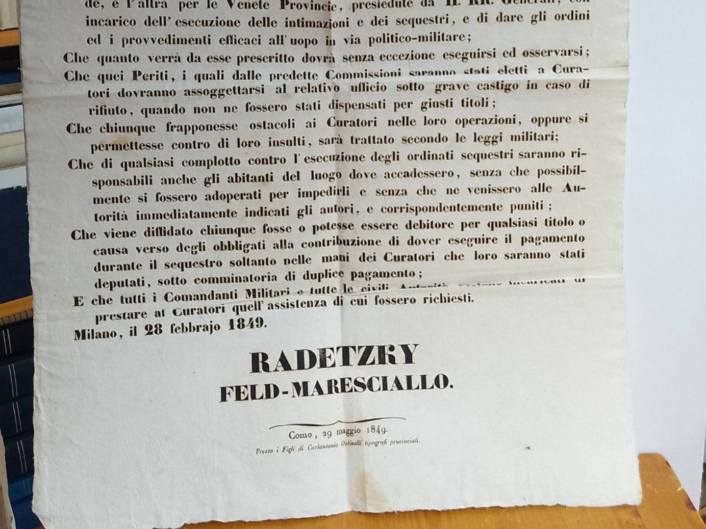 Dokumente: Italia - Milano - 1849 – Gebraucht aus Sorengo von 74in 2