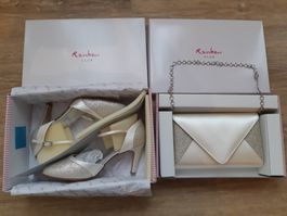 Hochzeitsschuhe Gr. 37 und Tasche von Rainbow