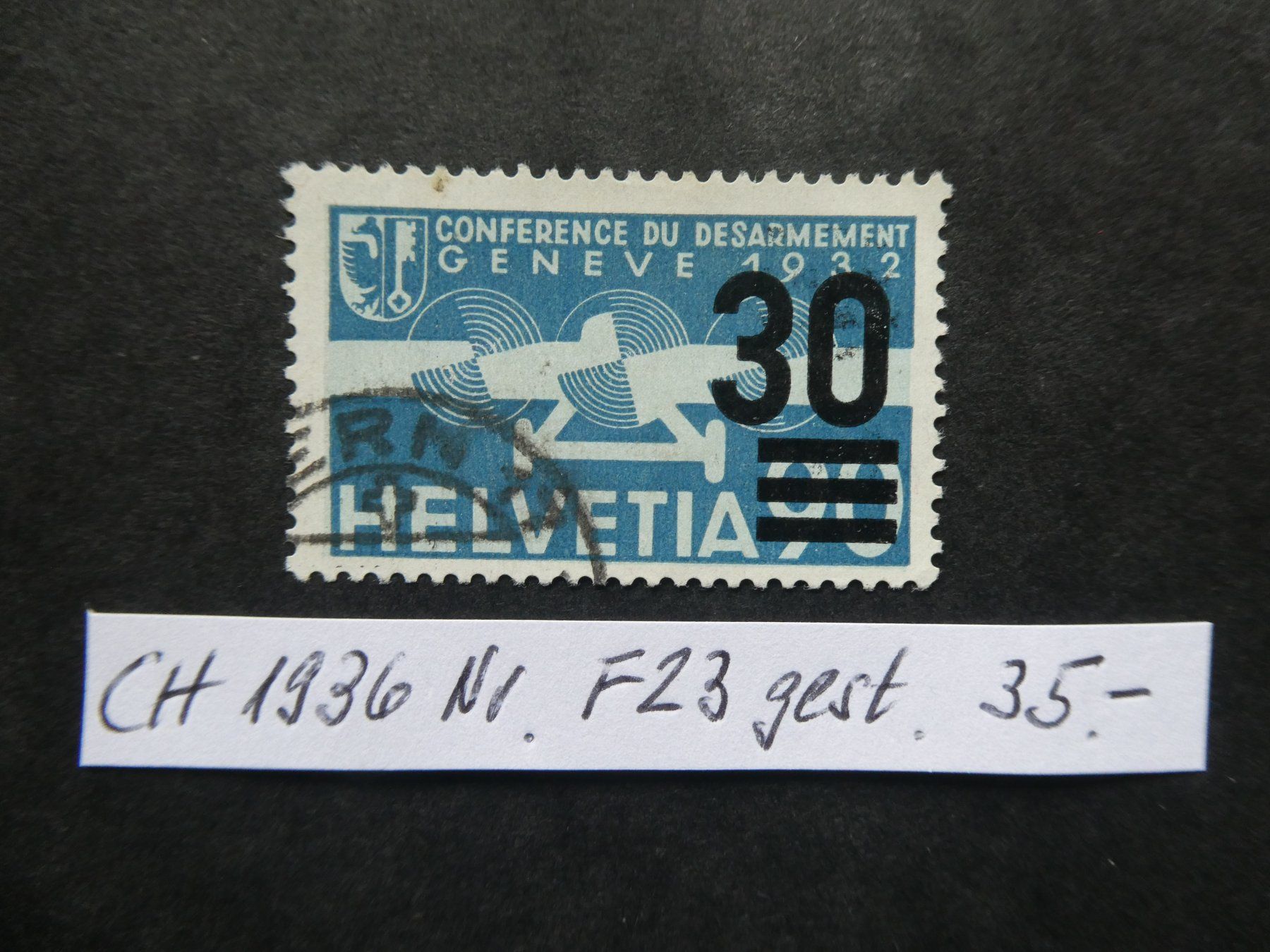 Alle Briefmarken: CH 1936 Nr. F23 gestempelt – Gebraucht aus Lausen von Herbamare01