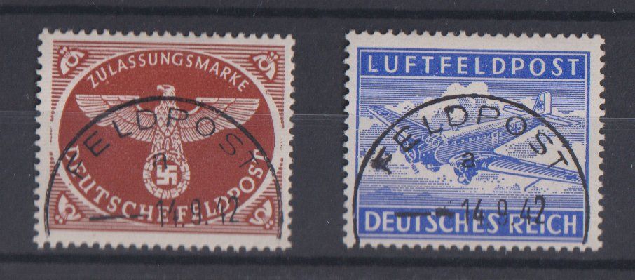 Tutti i francobolli: Deutsches Reich: 2 Feldpostmarken – Usato da Eschlikon TG venduto da PhilCon