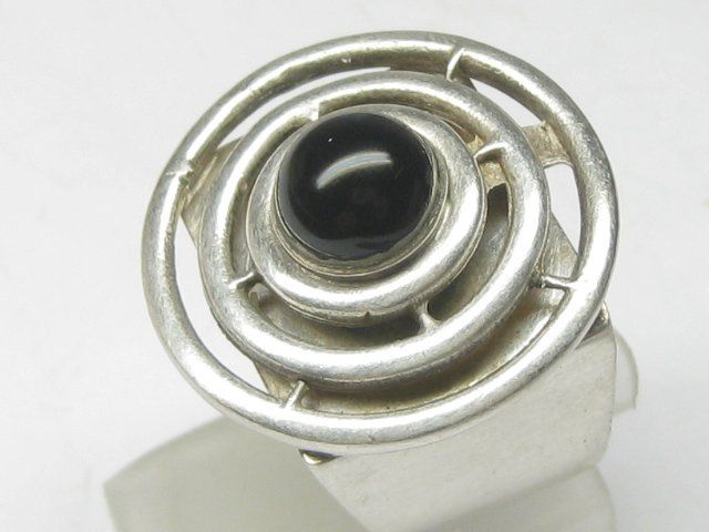 Anelli: Vintage Ring Silber 925 Onyx Gr. 58 – Usato da Ermatingen venduto da Decovin 3