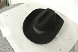 Cowboyhut Filz schwarz Grösse M guter Zustand