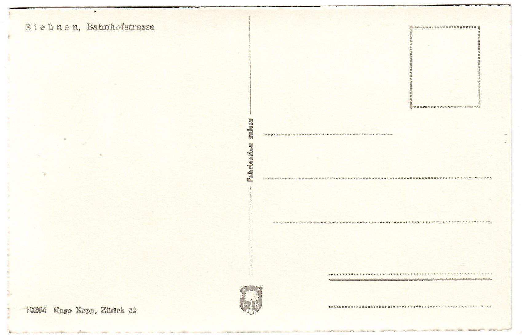 Cartoline postali: Ansichtskarte  Siebnen, Bahnhofstrasse – Usato da Kerns venduto da etma3 1