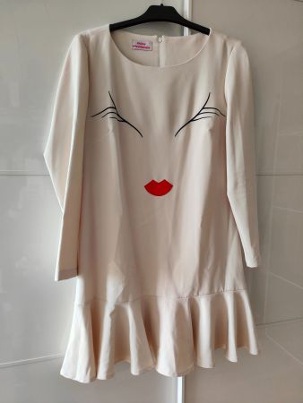 Minikleid offwhite, langarm  (DivinaProvidencia) 40