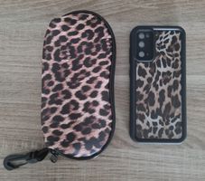 Étui lunettes Léopard + coque Samsung S20