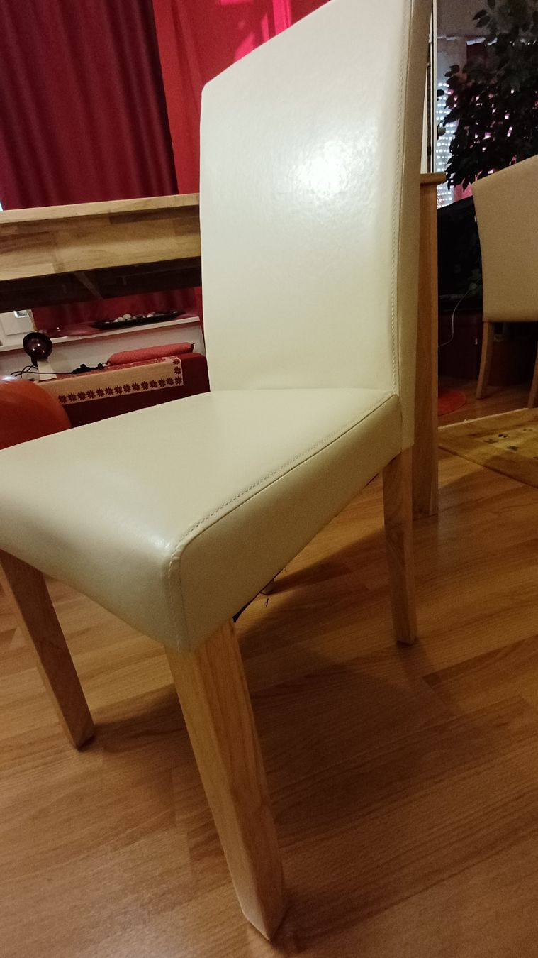 Beliani Sedie: 2 Kunstleder Esszimmerstühle beige – Nuovo (secondo la descrizione) da Uster venduto da ilooma 1