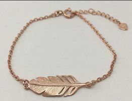 Armkette Silber 925 Feder roségold