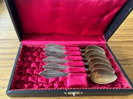 6er Set versilberte WMF Kaffeelöffel Historismus