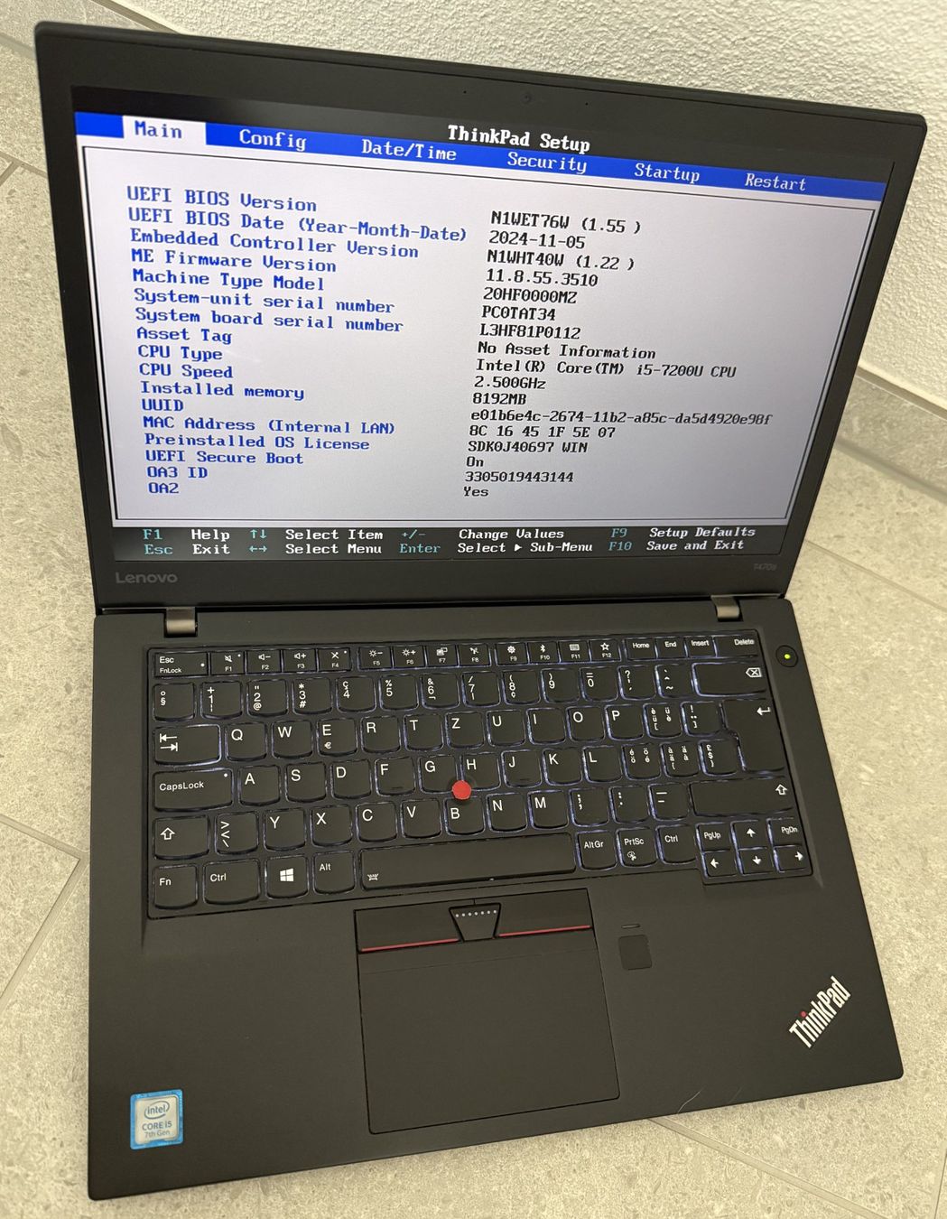 Lenovo Notebook: Lenovo ThinkPad T470s – Usato da Richterswil venduto da tom_rd6y 1