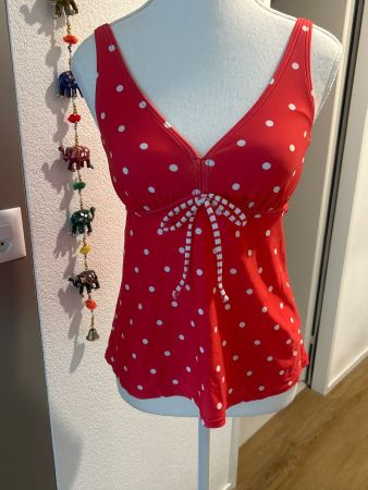 Bügel-Tankini-Top Audrey rot mit Punkten von s.Oliver