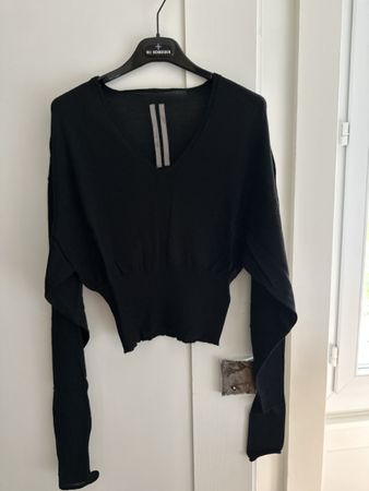 Pull Rick Owens noir manches chauve souris 