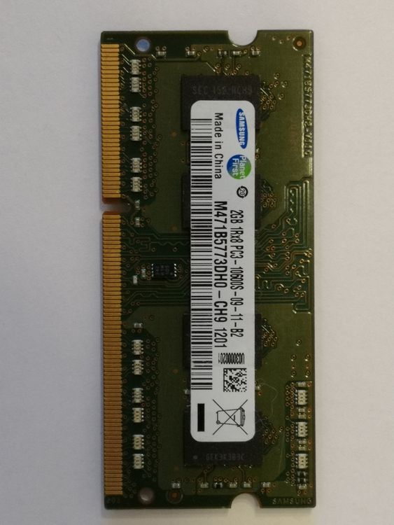 Mémoires / RAM: Samsung 1333Mhz, PC3-10600S, CL9, 256Mx8 – D'occasion à Mels par Zeppelin08