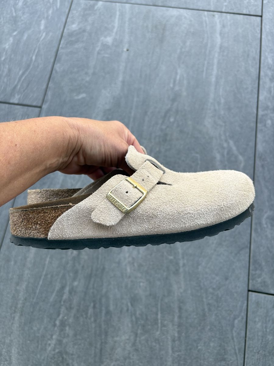 Birkenstock Damenschuhe: Birkenstock Boston 38 beige daim – Neu (gemäss Beschreibung) aus Jongny von Rivierach