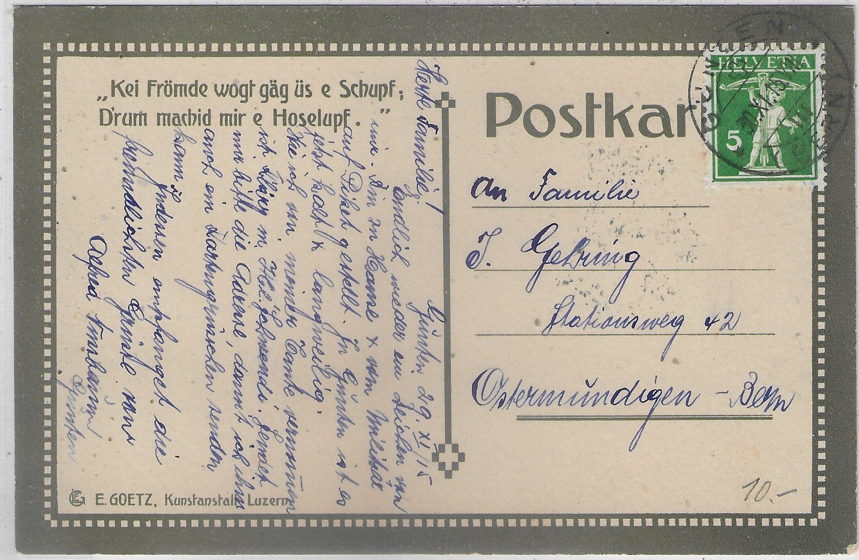 Cartes postales: Armee Suisse - Hoselupf – D'occasion à Ettingen par Kartenplanet 1