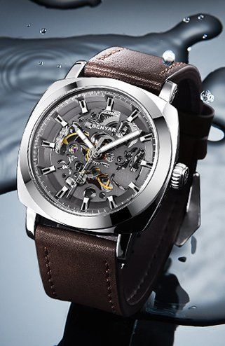Uhren: Herren Lederarmband Automatikuhr – Neu und originalverpackt aus Châtelaine von topshop.switzerland 1