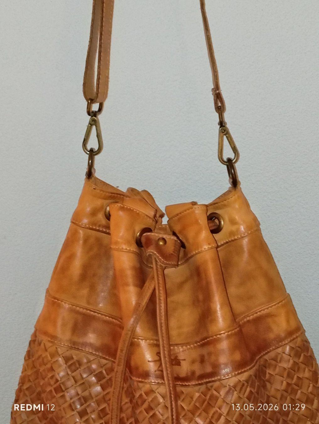 Borse da donna: Vintagestile Lederumhängetasche cognac – Usato da Ennetbaden venduto da abrso 2