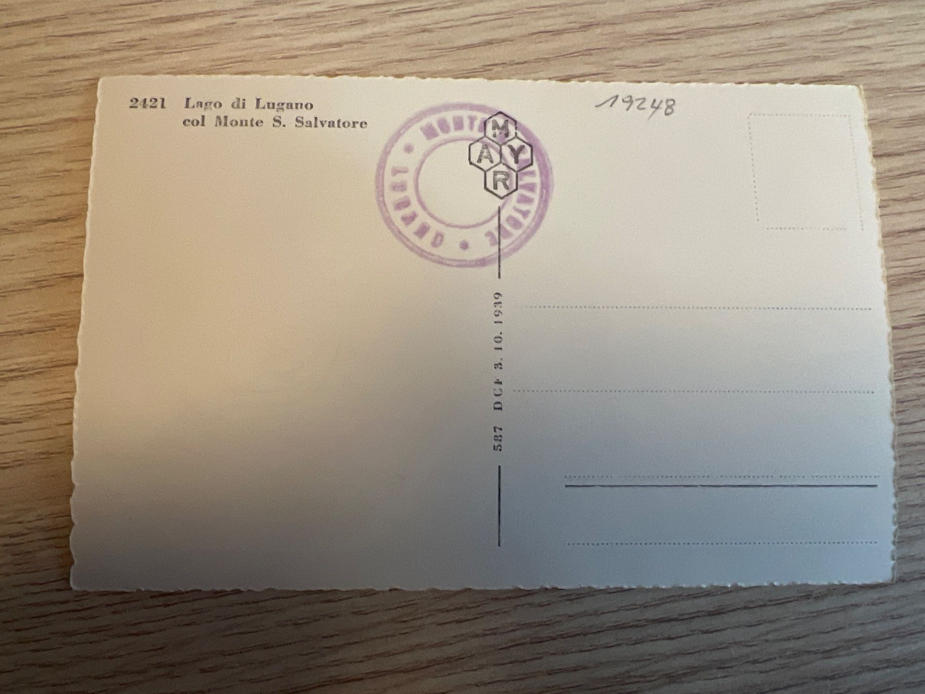 Cartoline postali: Lugano Lago Monte san Salvatore – Usato da Prosito venduto da Danielehh 1