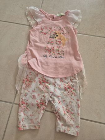 Luglio Sommer Set Shirt und 3/4 Leggings, Grösse 92, Hund