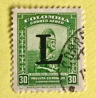 Briefmarke aus Kolumbien gestempelt  Siehe Original Fotos