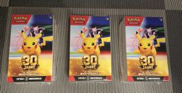 Pokemon Booster-Bundles 30 Jahre 3 stück DE