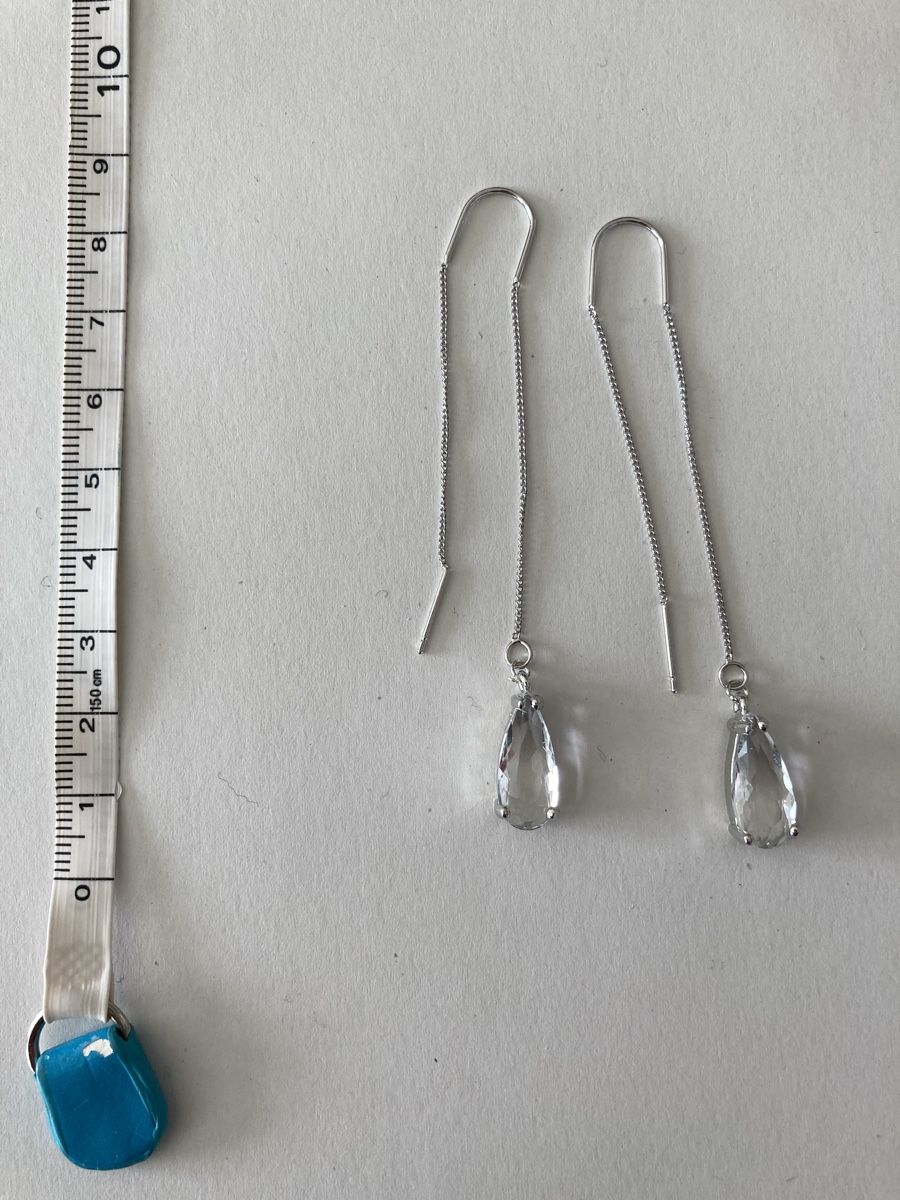 Ohrringe & -stecker: Boucles d’oreilles argentées cabochon transparent blanc – Neu und originalverpackt aus Genève von ct_fqr8 1