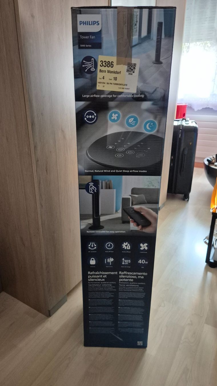 Philips Ventilatori: Neuwertiger PHILIPS Turmventilator 5000 Series - CX5535 – Usato da Bern venduto da Rafftnix 2