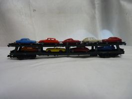 Spur N Autotransportwagen mit 9 Autos