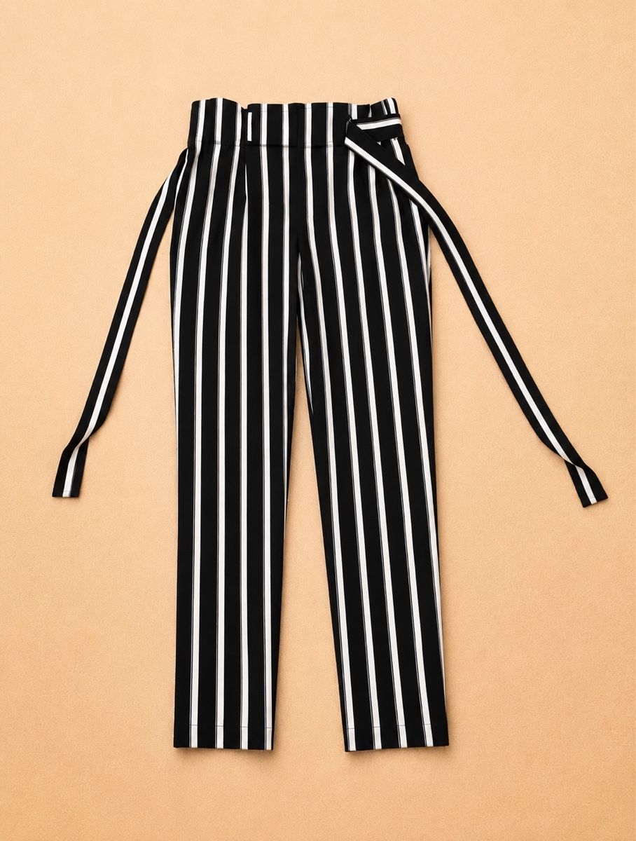 H&M Pantaloni: PANTALON RAYÉ NOIR ET BLANC – Nuovo (secondo la descrizione) da Lausanne venduto da KeNaChic 1