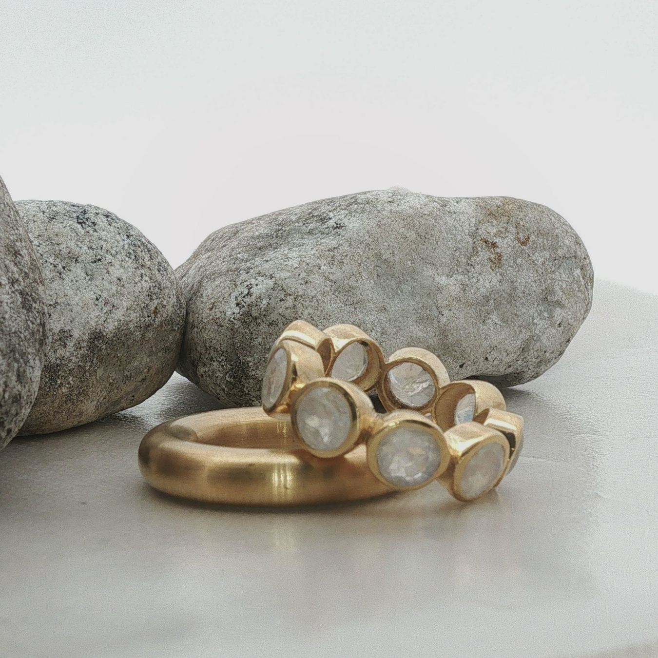 Olga Ribler Ringe: Edelstahl  & Silber Ring Set Grösse 60 – Neu (gemäss Beschreibung) aus Luzern von Schmuckoutlet 2