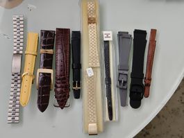 Lot diverser Uhrenbänder, diverse Grössen