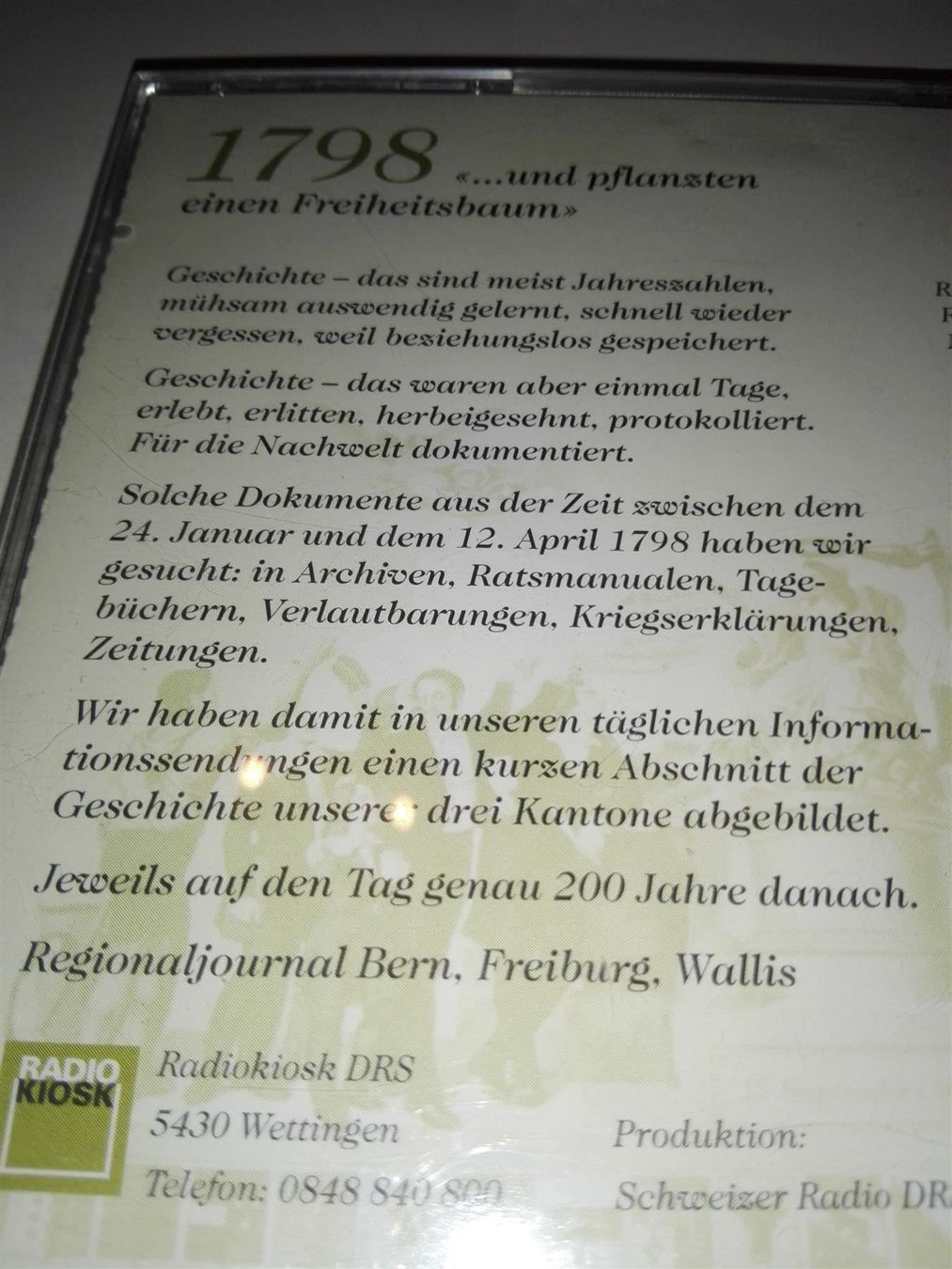 Audiolibri: 1798 ...und pflansten einen Freiheitsbaum – Usato da St. Gallen venduto da elk2021 4