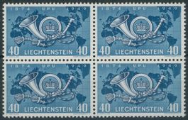 FL - 1949 - Weltpostverein•UPU - Viererblock - postfrisch **