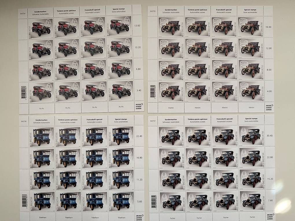 Alle Briefmarken: Briefmarken "Automobil-Oldtimer" – Neu (gemäss Beschreibung) aus Riet (Neftenbach) von Xedos0