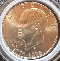 1976 Eisenhower Dollar Münze Silber, guter Zustand