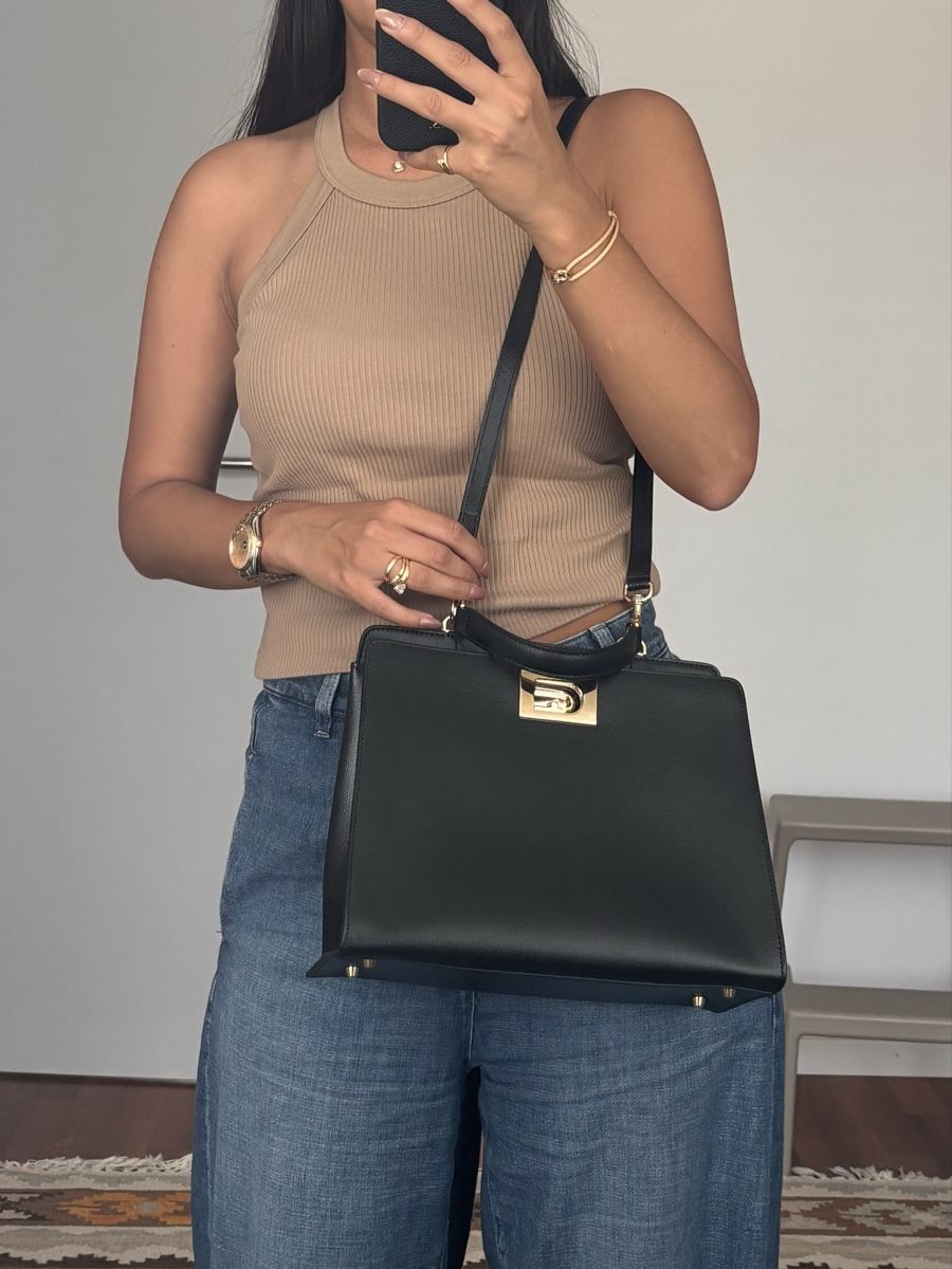 Furla Sacs femmes: Furla Top Handle Handtasche Black Leather – Neuf (Voir description) à Wallisellen par littlesnail 1