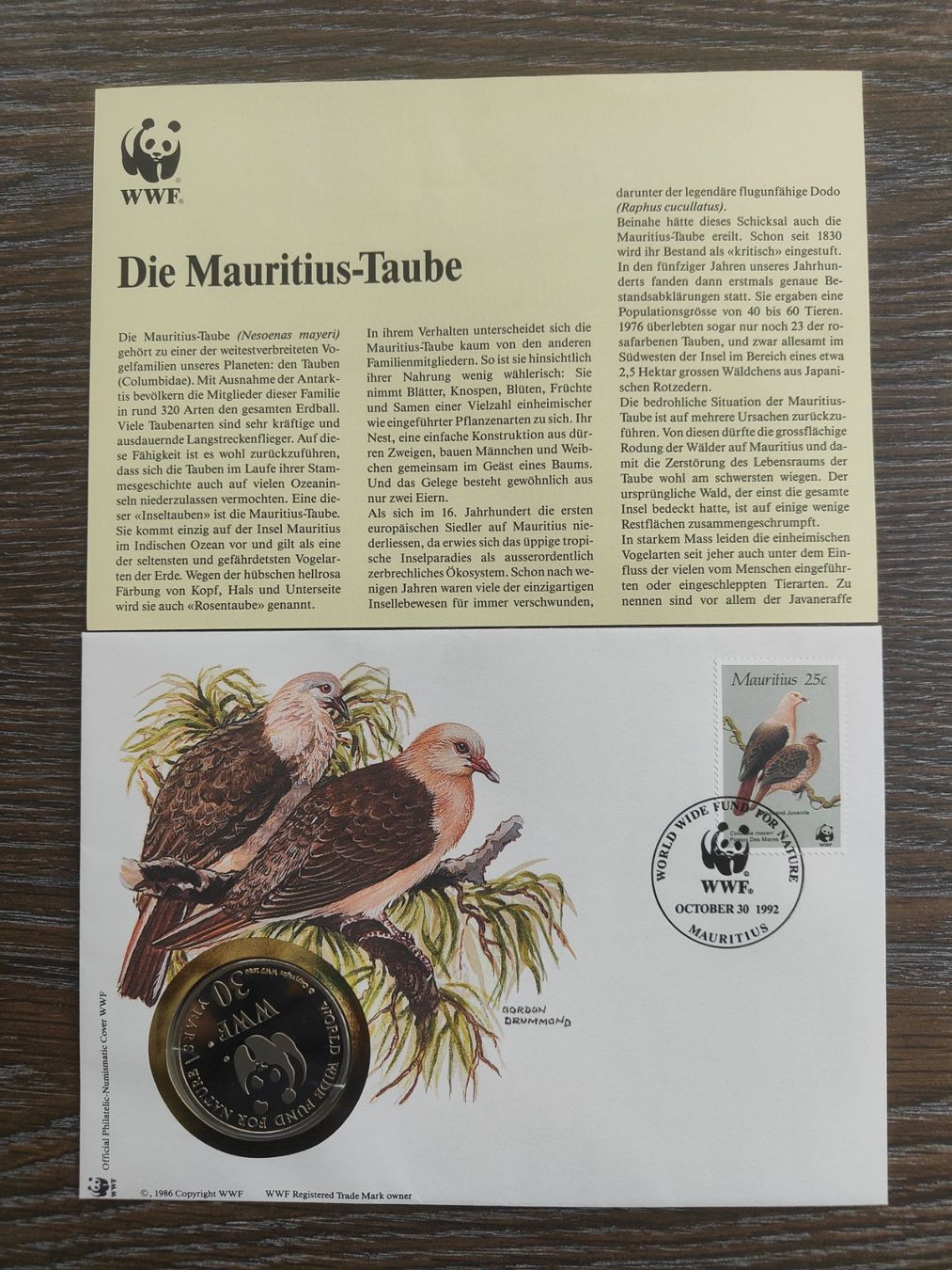 Tutti le monete: WWF Münzbrief Mauritius Taube / Mauritius !!!!!! – Nuovo (secondo la descrizione) da Flaach venduto da Lonzo99