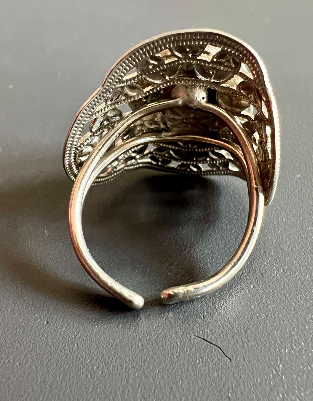 Anelli: Filigranring mit türkisfarbenem Cabochon – Usato da Chur venduto da Penting1935 6