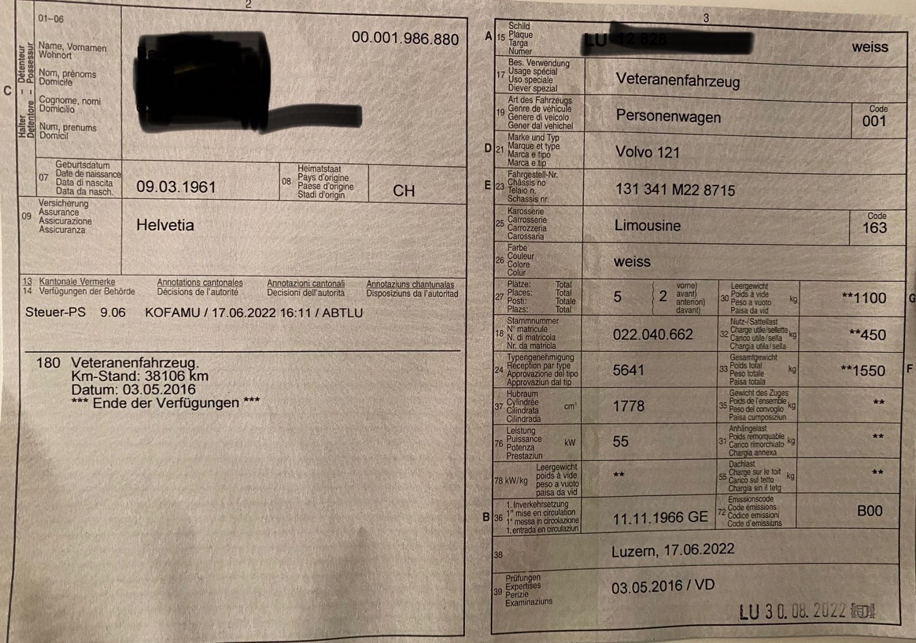 Volvo Automobili: Volvo Amazon 121 VETERAN – Usato da Beromünster venduto da Ctempo 9