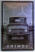 Blechschild-UNIMOG-MERCEDES-BENZ S/W