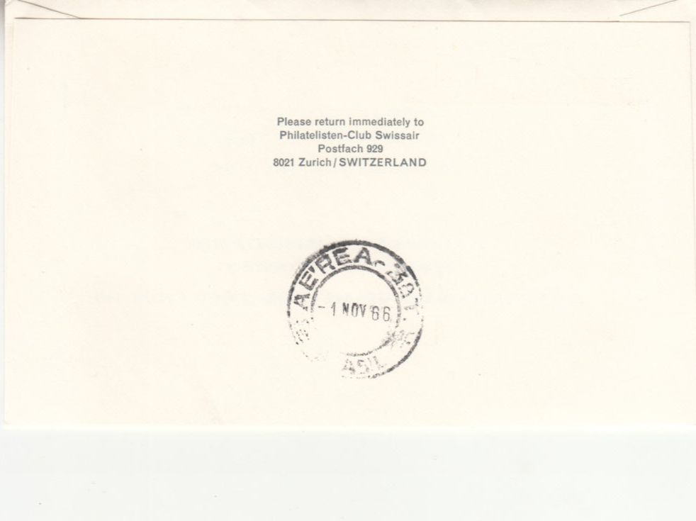 Alle Briefmarken: SLH RF 66.25a Zürich-Recife – Gebraucht aus Bürglen TG von StampGraf 1