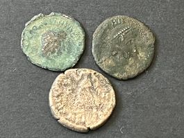 3 alte Münzen Römerzeit