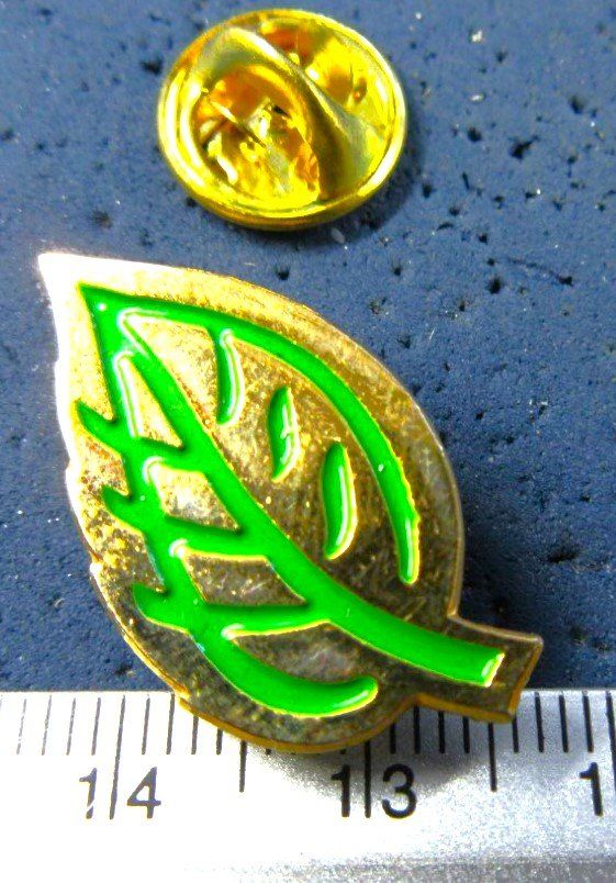 Swiss Placchette & Badge: BLATT GRÜN PIN METALIC – Usato da Ettingen venduto da Hausi4711