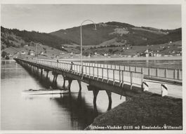 Sihlsee SZ Viadukt Birchli Richtung Willerzell 1937 sehr gut