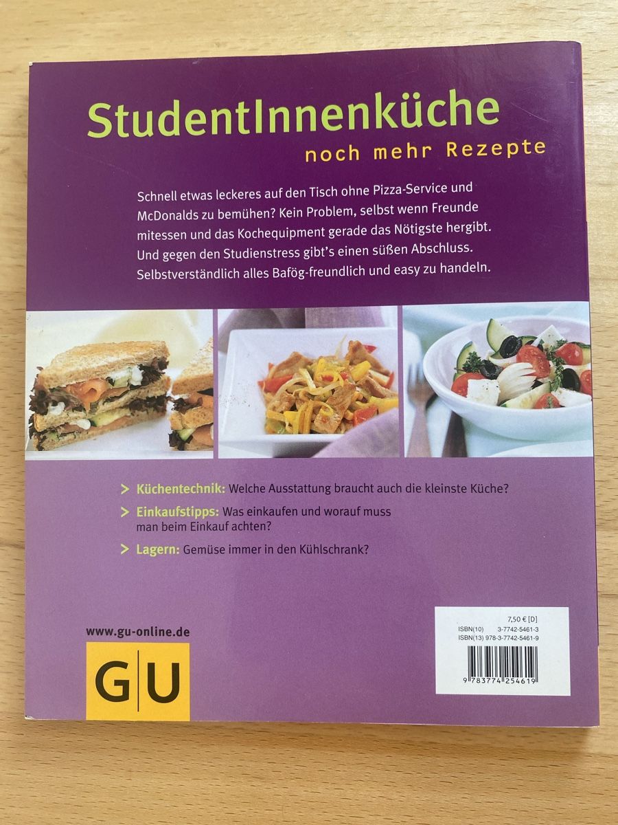 Bücher: Studentinnenküche GU Küchenratgeber – Gebraucht aus Schwarzenburg von Michellu 1