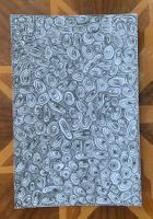 Gollum - Original Fineliner auf Karte | Outsider Art, Brut