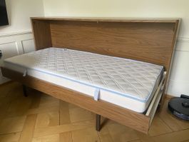 Wandbett Bett Bettgestell Holzoptik Schlafzimmermöbel