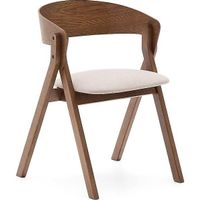 Kave Home Holzstuhl mit Armlehne Godia Eschenholzfurnier