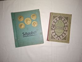2 Antike Briefmarken-Alben: Schaubek + Großes illustriertes 